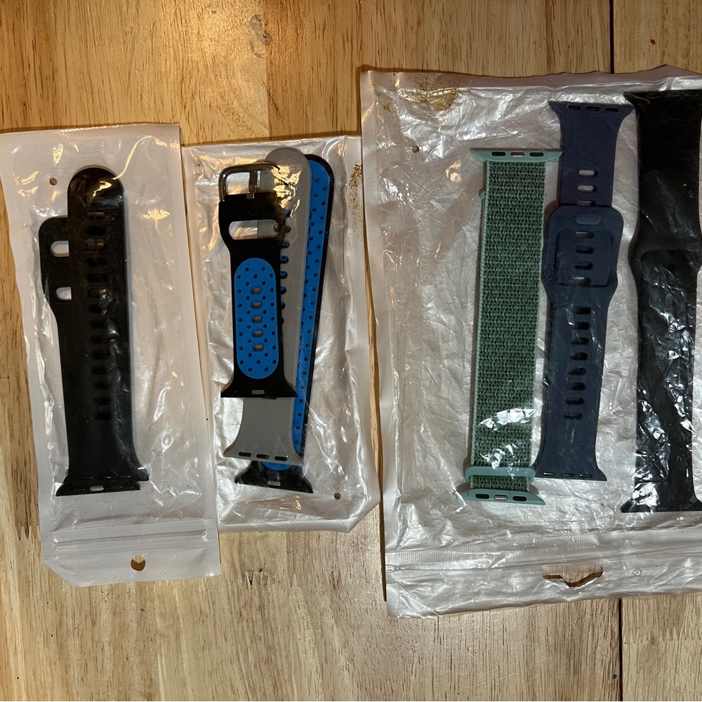 Smartwatch Band Set - Black, Blue, Green